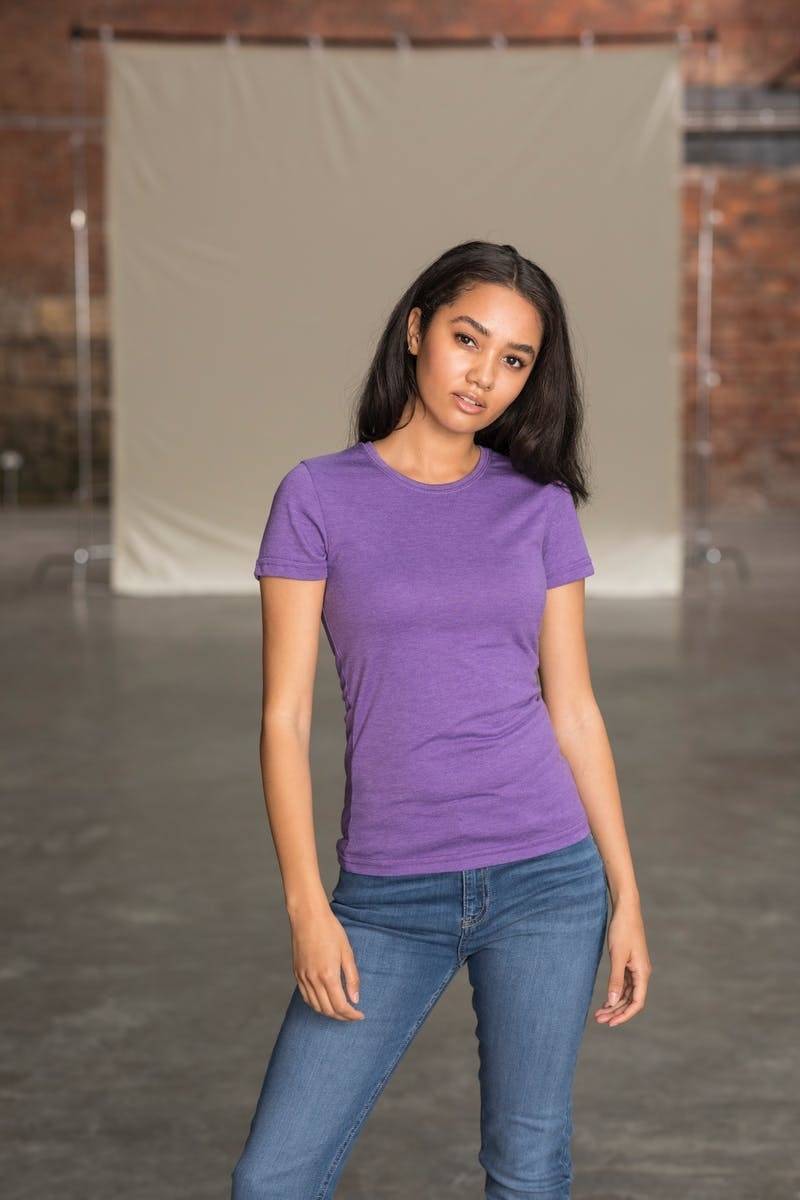 Stylowa koszulka damska w melanżowym wzorze