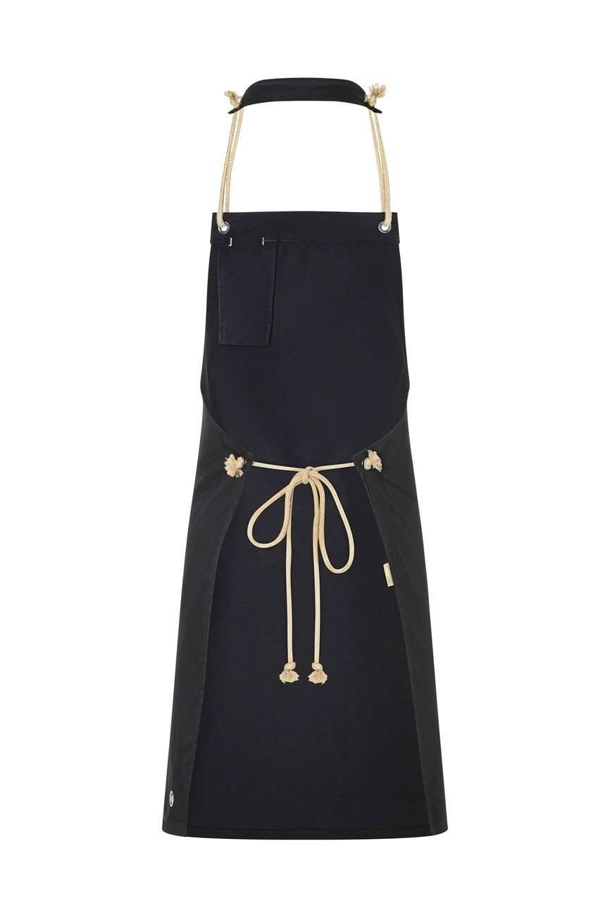 Stylowy fartuch kelnerski z upięciem wykonanym ze sznurka