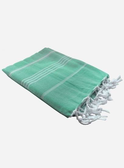 Stylowy ręcznik z ozdobnym wzorem i frędzlami