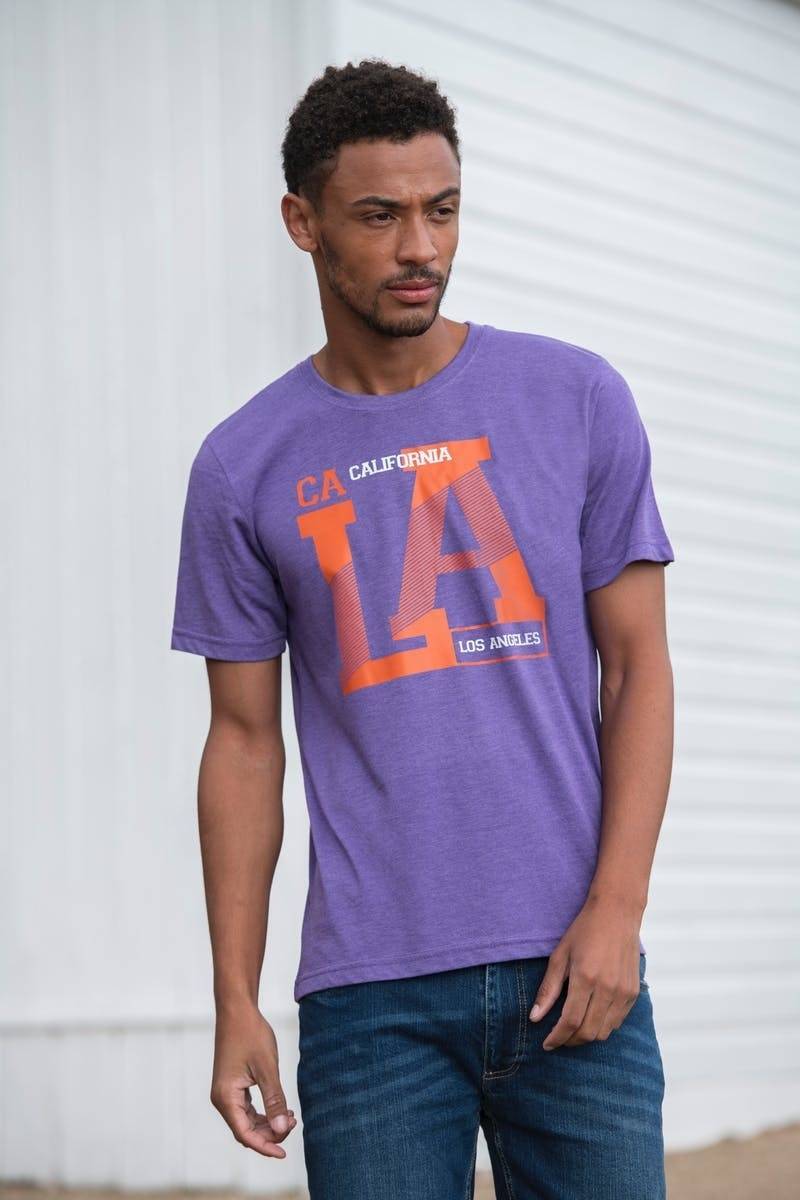 Stylowy t-shirt o delikatnej melanżowej strukturze