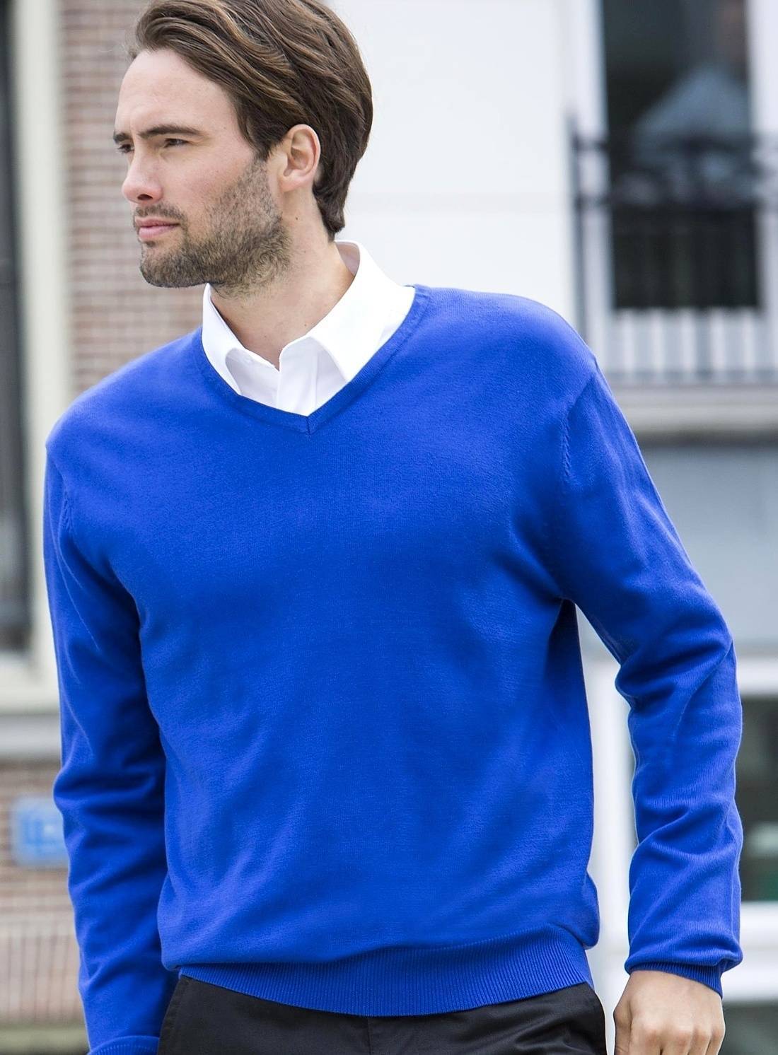 Sweter męski Henbury z dekoltem typu V-neck