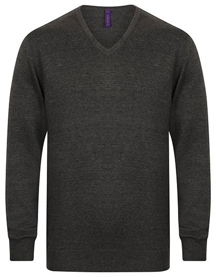 Sweter męski Henbury z dekoltem typu V-neck