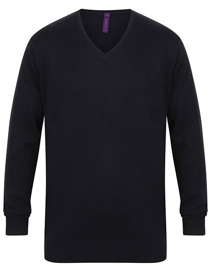 Sweter męski Henbury z dekoltem typu V-neck