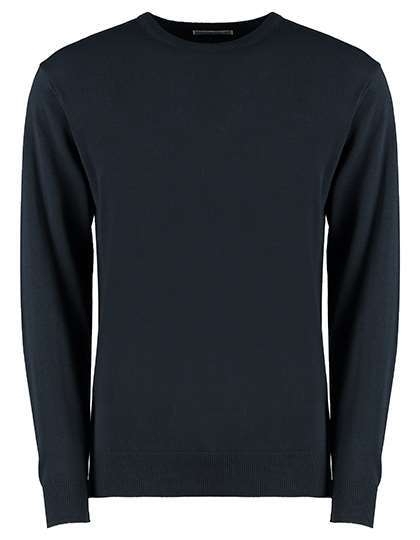 Sweter męski z dekoracyjnym obszyciem dekoltu