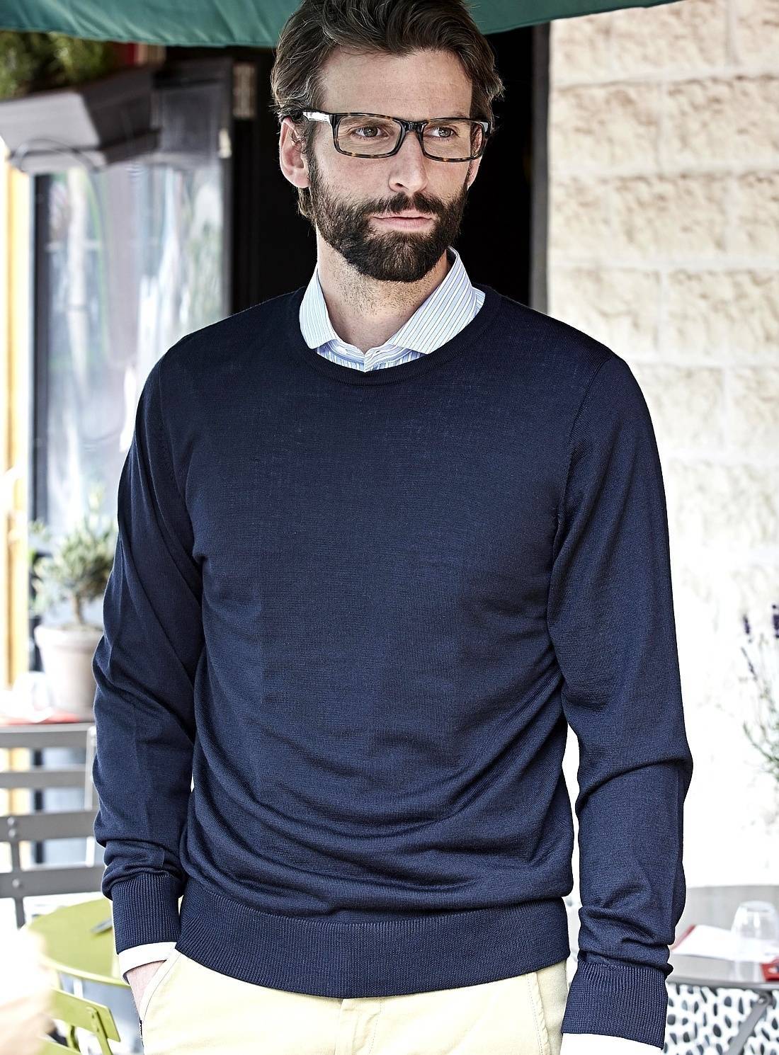 Sweter męski z wysokiej jakości włoskiej przędzy