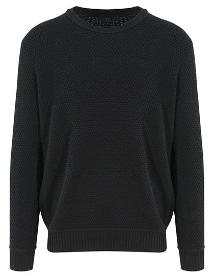 Sweter o modnej strukturze materiału z okrągłym dekoltem