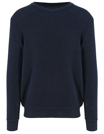 Sweter o modnej strukturze materiału z okrągłym dekoltem