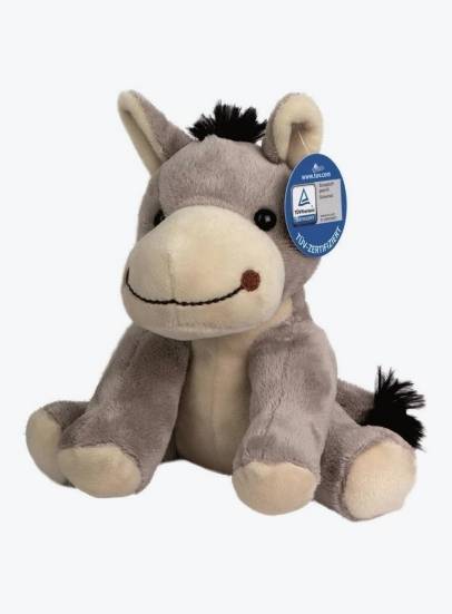 Sympatyczna maskotka pluszowa Osioł