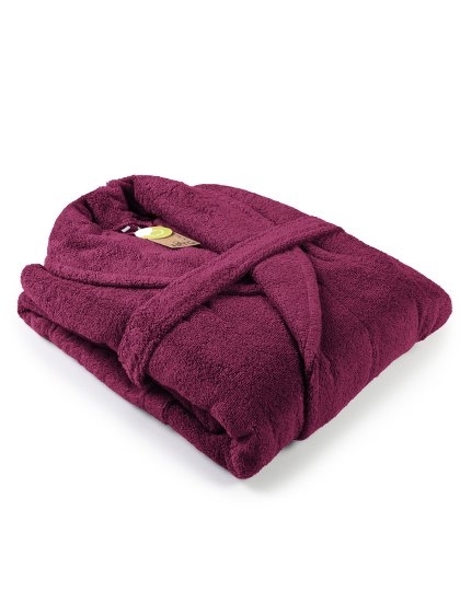 Szlafrok kąpielowy z kołnierzem szalowym