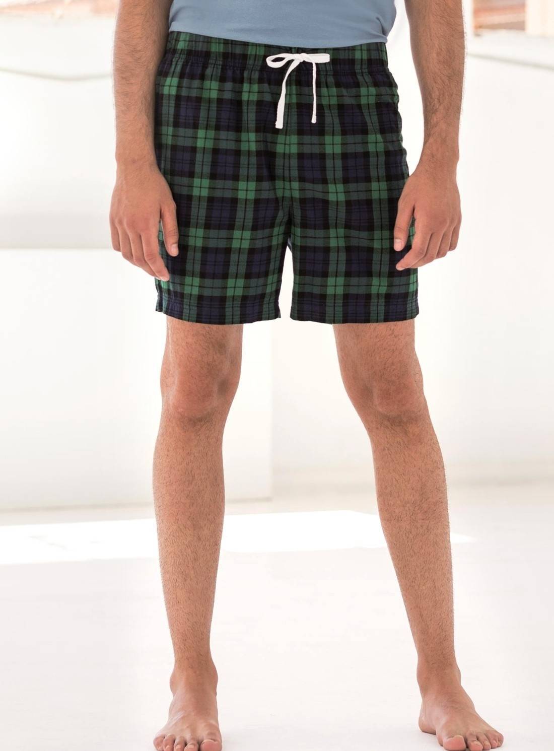 Szorty męskie o wzorze szkockiej kraty