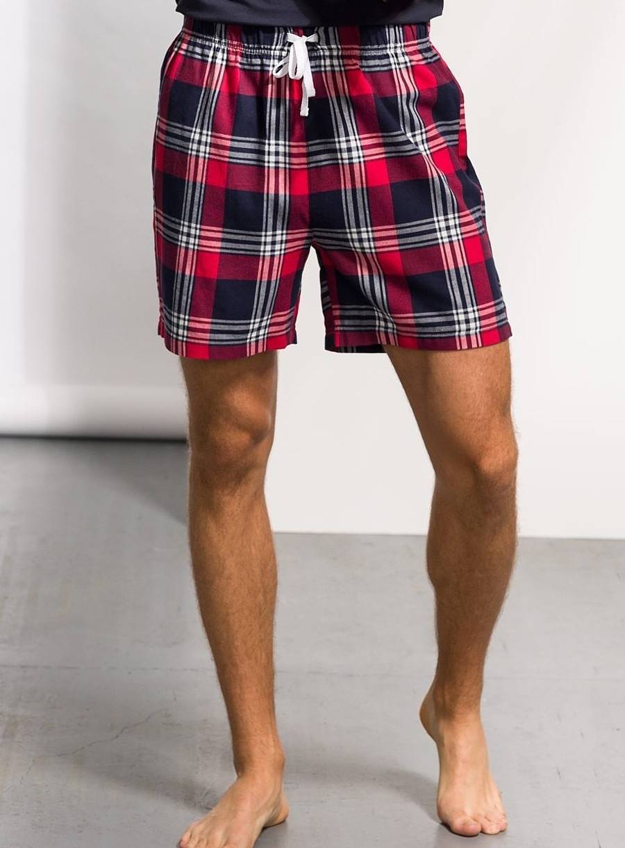 Szorty męskie o wzorze szkockiej kraty