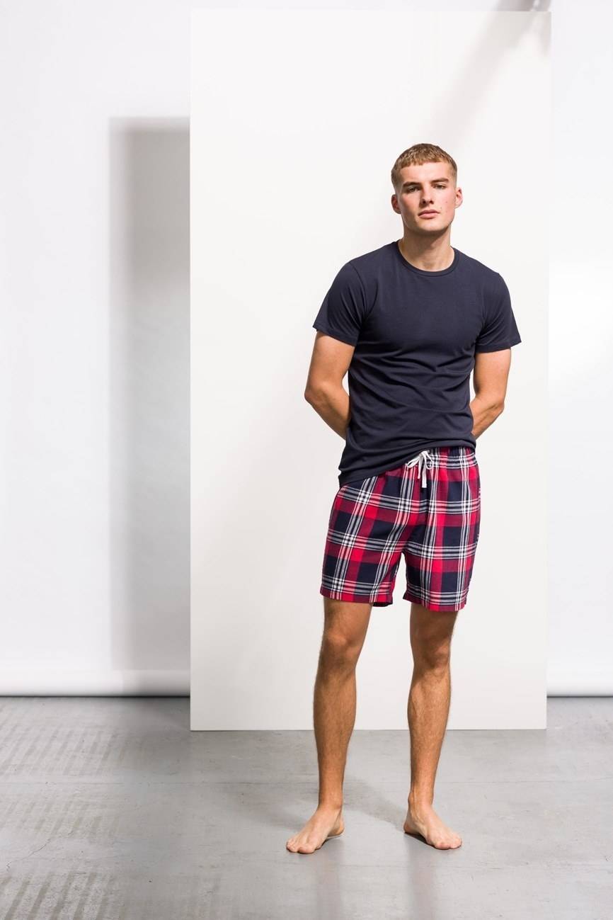 Szorty męskie o wzorze szkockiej kraty