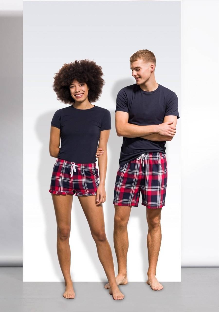 Szorty męskie o wzorze szkockiej kraty