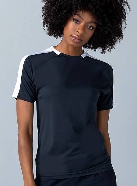 Szybkoschnąca koszulka sportowa z kontrastowymi panelami