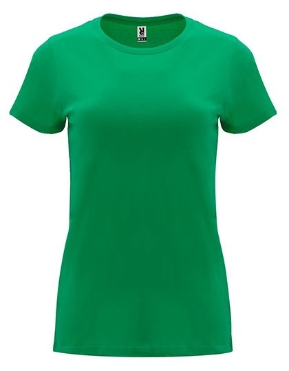 T-shirt damski o zwężanym kroju z odrywaną metką