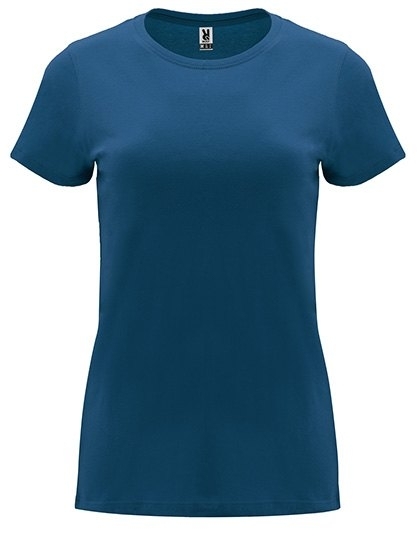 T-shirt damski o zwężanym kroju z odrywaną metką