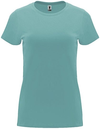 T-shirt damski o zwężanym kroju z odrywaną metką