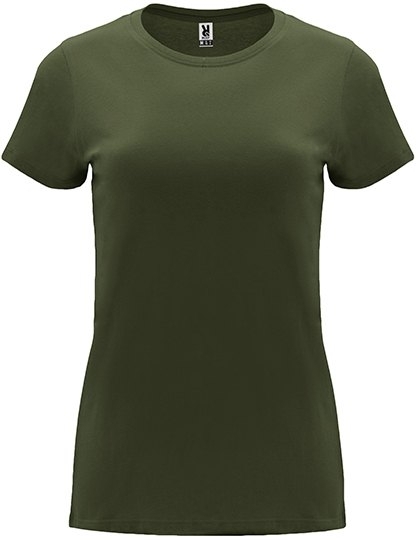 T-shirt damski o zwężanym kroju z odrywaną metką