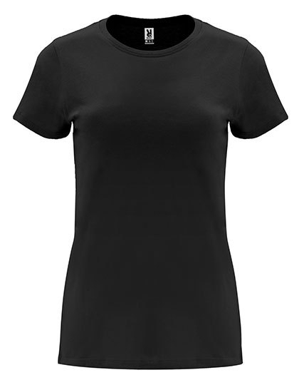 T-shirt damski o zwężanym kroju z odrywaną metką