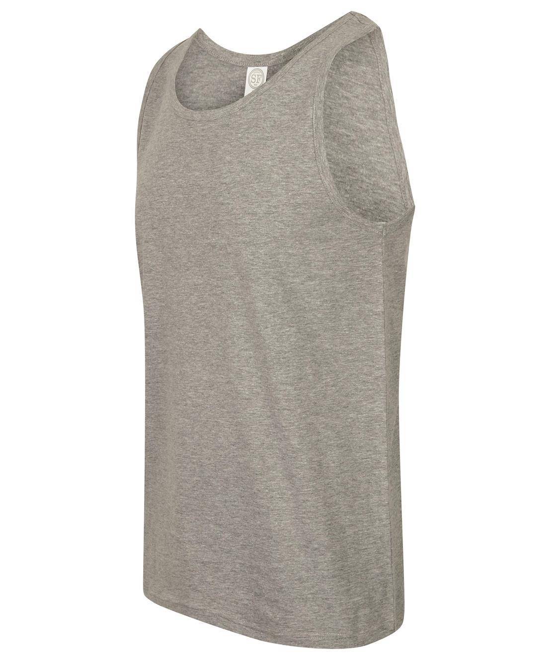 T-shirt męski bez rękawków o wydłużonym kroju