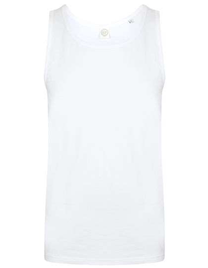 T-shirt męski bez rękawków o wydłużonym kroju