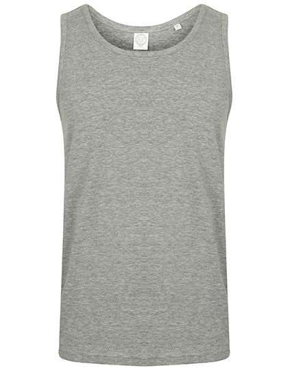 T-shirt męski bez rękawków o wydłużonym kroju