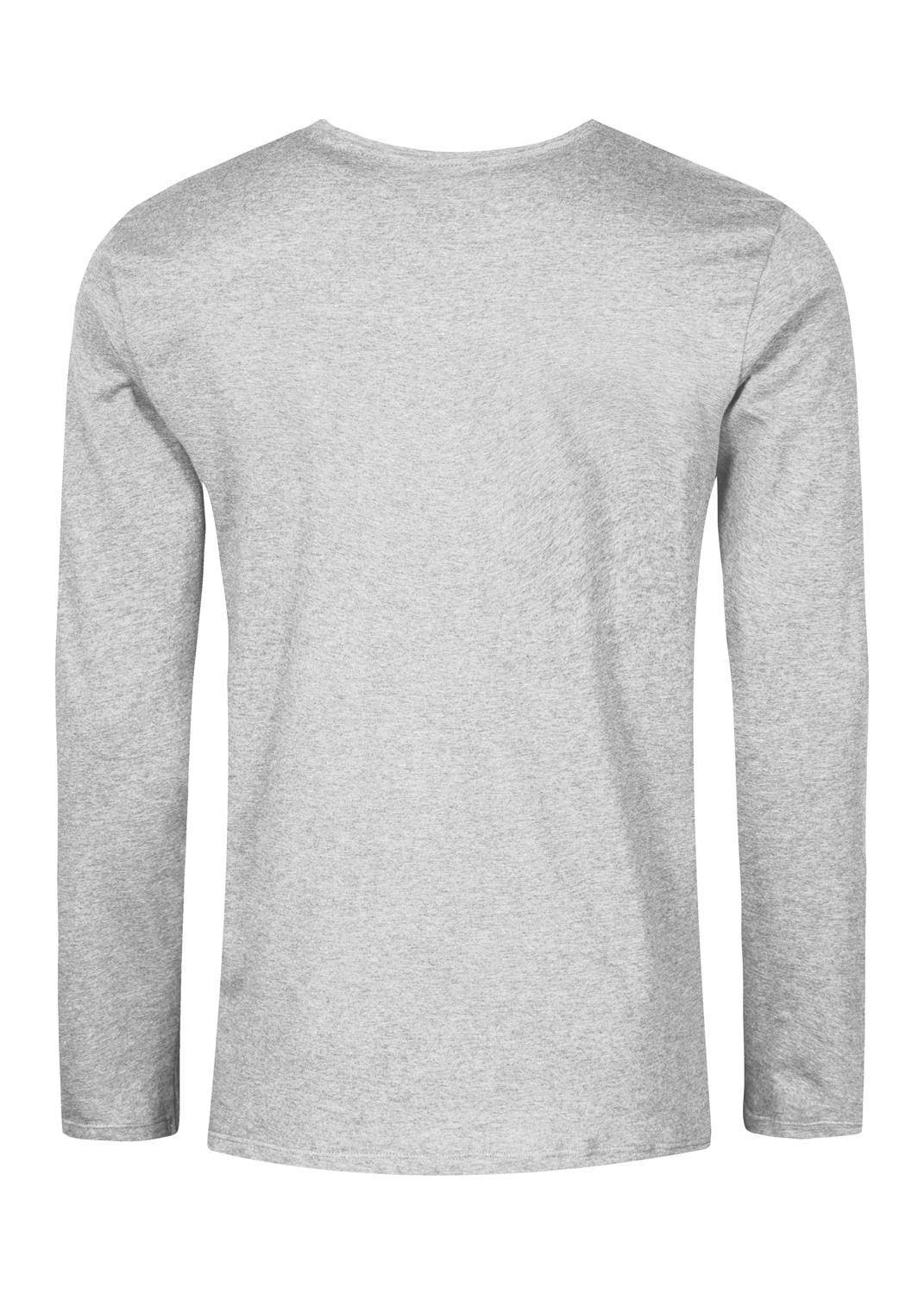 T-shirt męski z długimi rękawami o dopasowanym fasonie