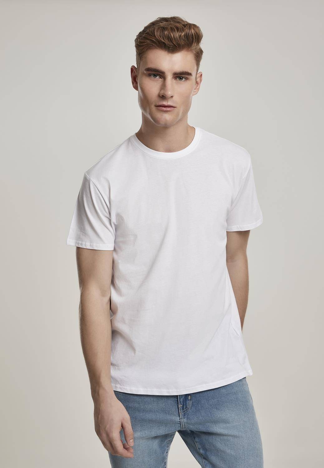 T-shirt męski z okrągłym dekoltem bez metki producenta