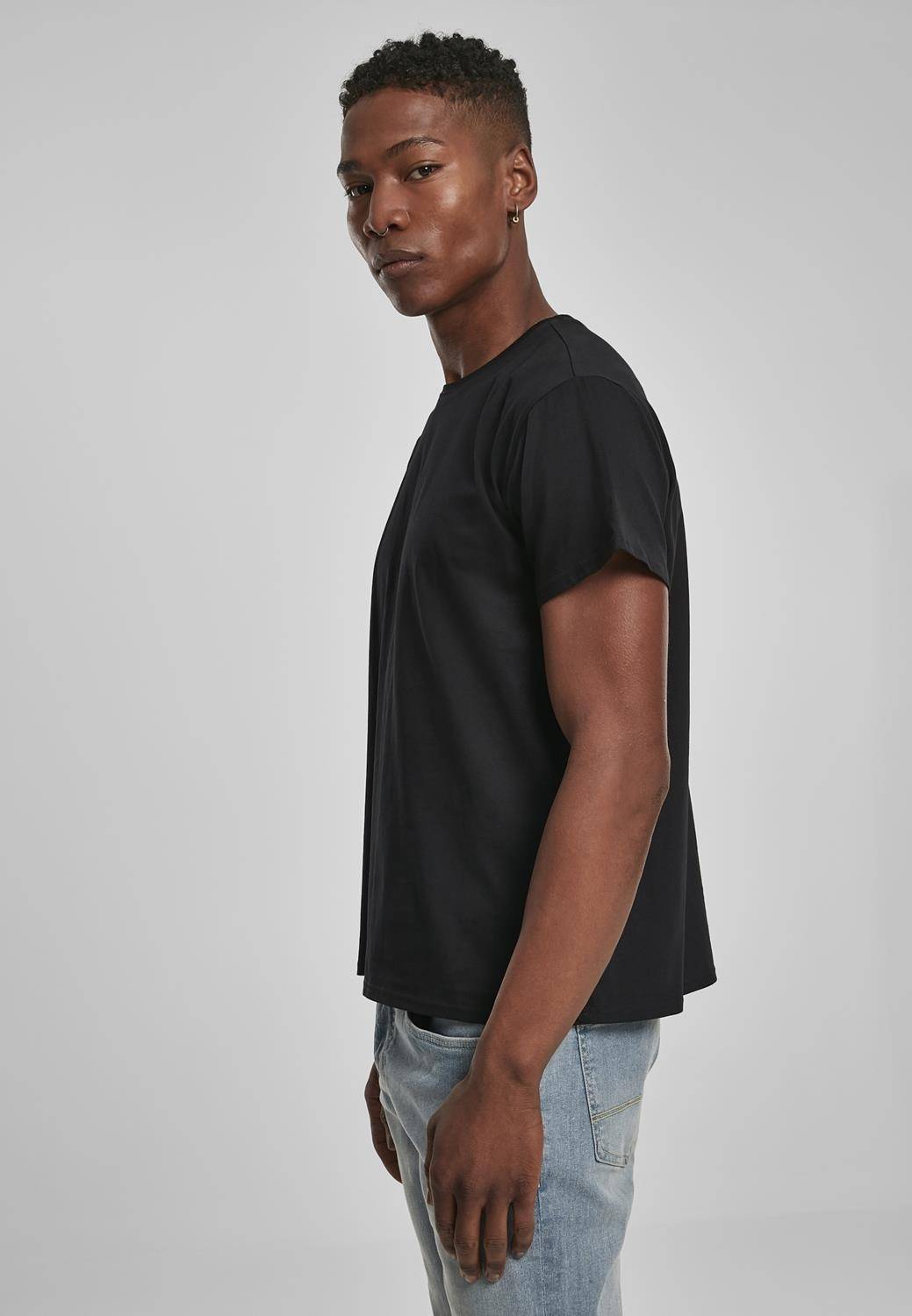 T-shirt męski z okrągłym dekoltem bez metki producenta