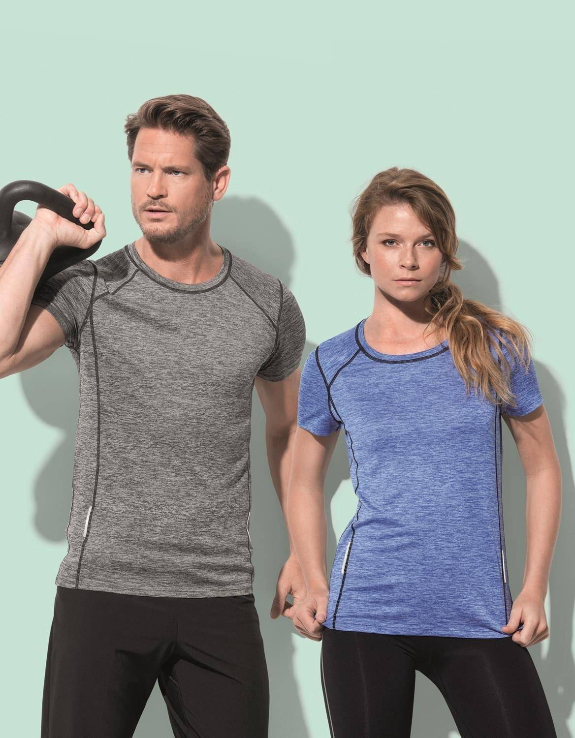 T-shirt sportowy damski Stedman z płaskimi kontrastowymi szwami