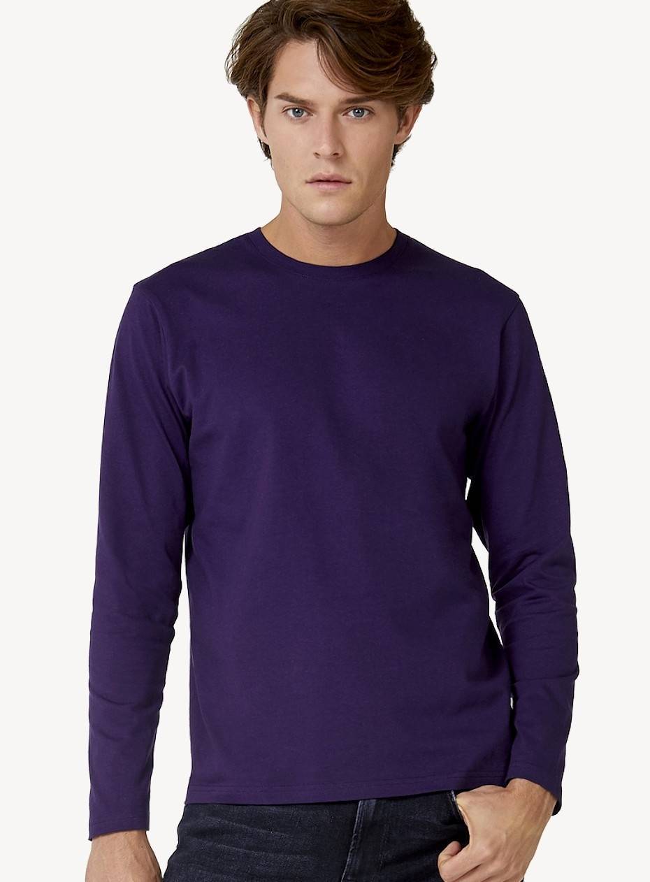 T-shirt z długimi rękawami z bawełny typu Ring-spun B&C