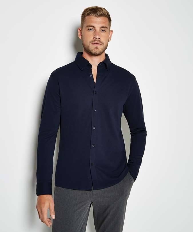 Tailored Fit Superwash® 60º Pique Shirt Long Sleeve