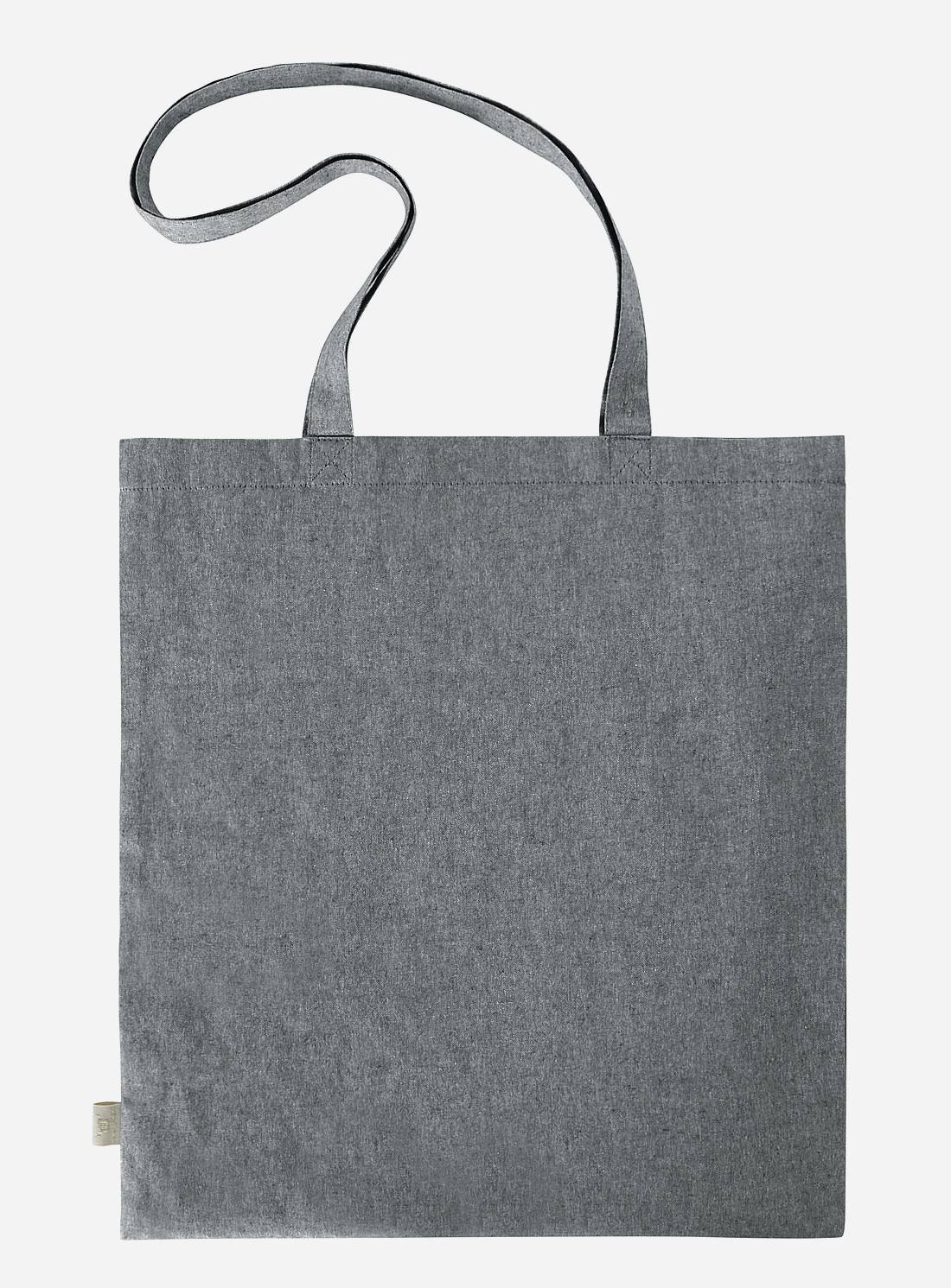 Torba na zakupy z długimi uchwytami z materiału pochodzącego z recyklingu