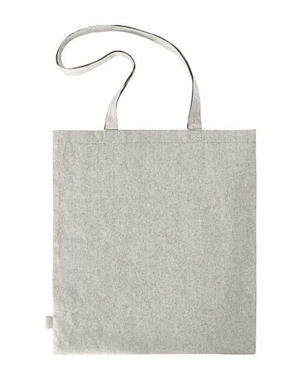 Torba na zakupy z długimi uchwytami z materiału pochodzącego z recyklingu