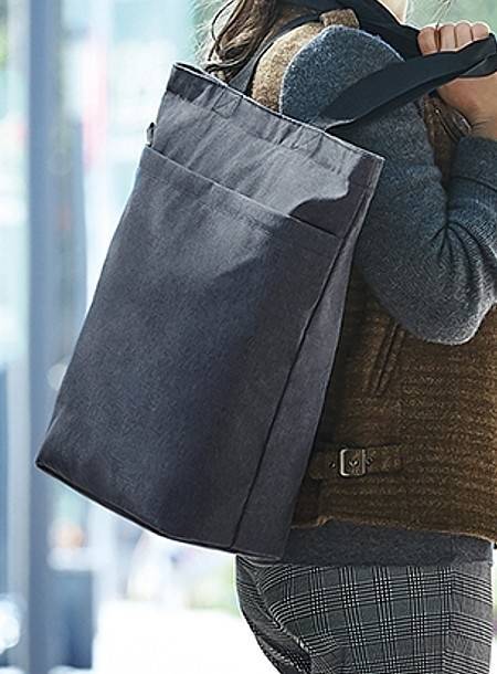 Torba na zakupy z dużą boczną kieszenią na zamek