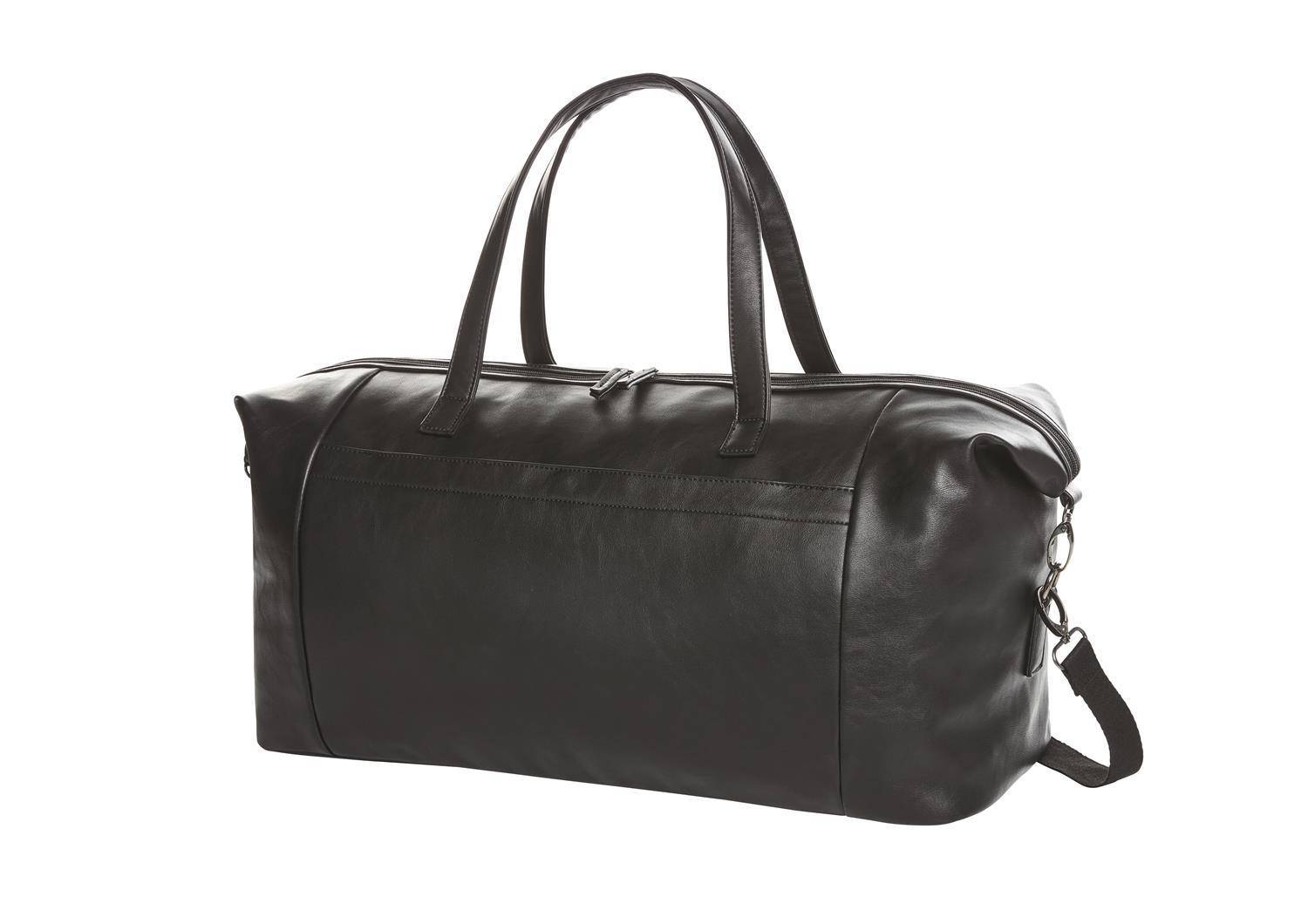 Torba podróżna ze wzmocnionym spodem uszyta z ekoskóry