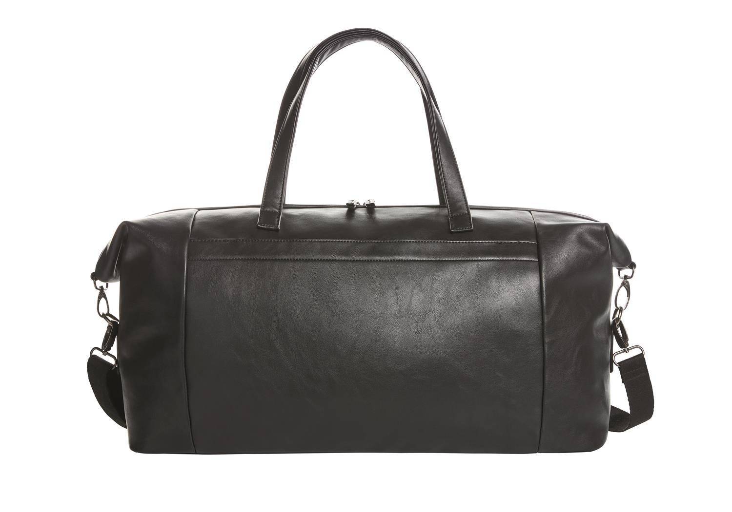 Torba podróżna ze wzmocnionym spodem uszyta z ekoskóry