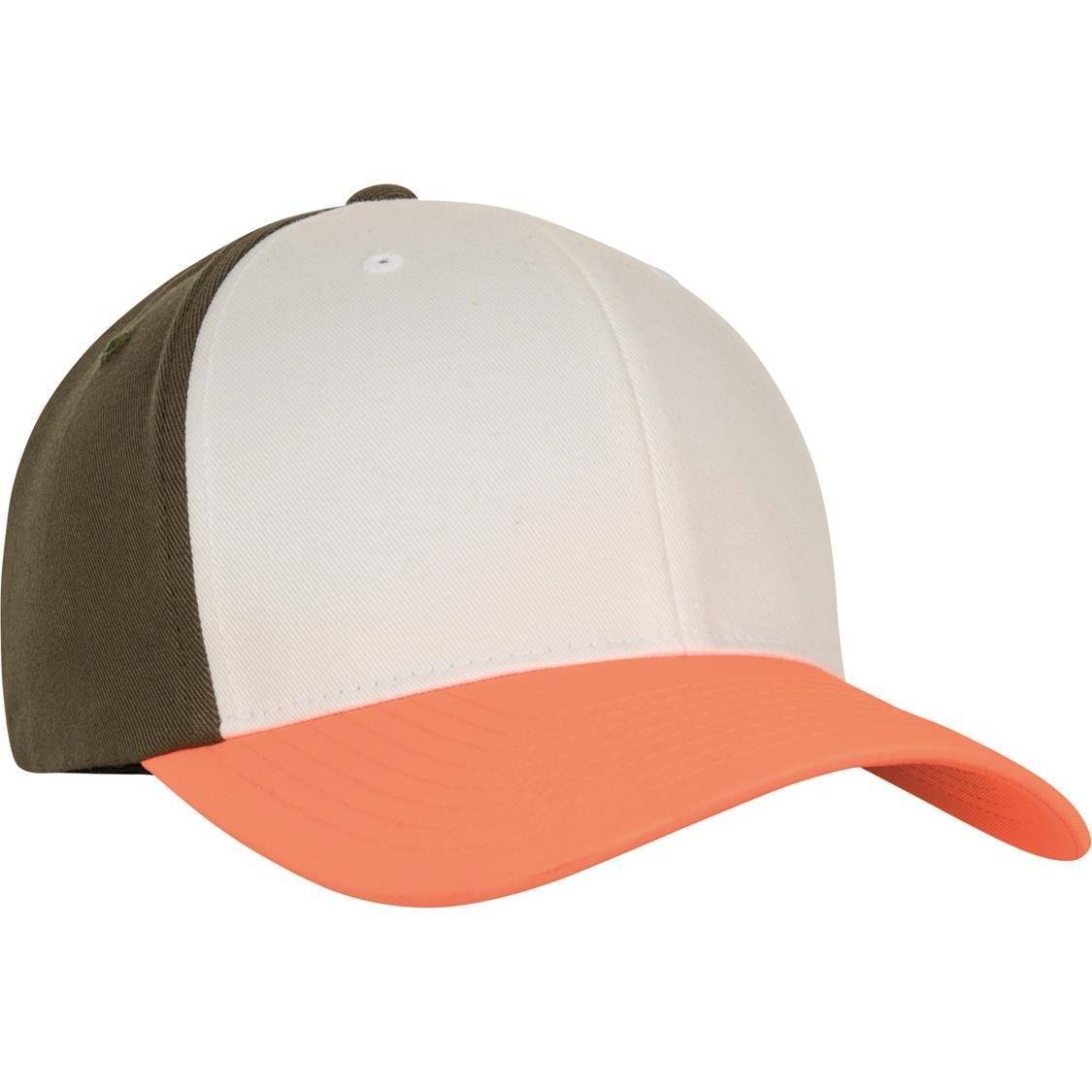 Trójkolorowa czapka z wyprofilowanym daszkiem