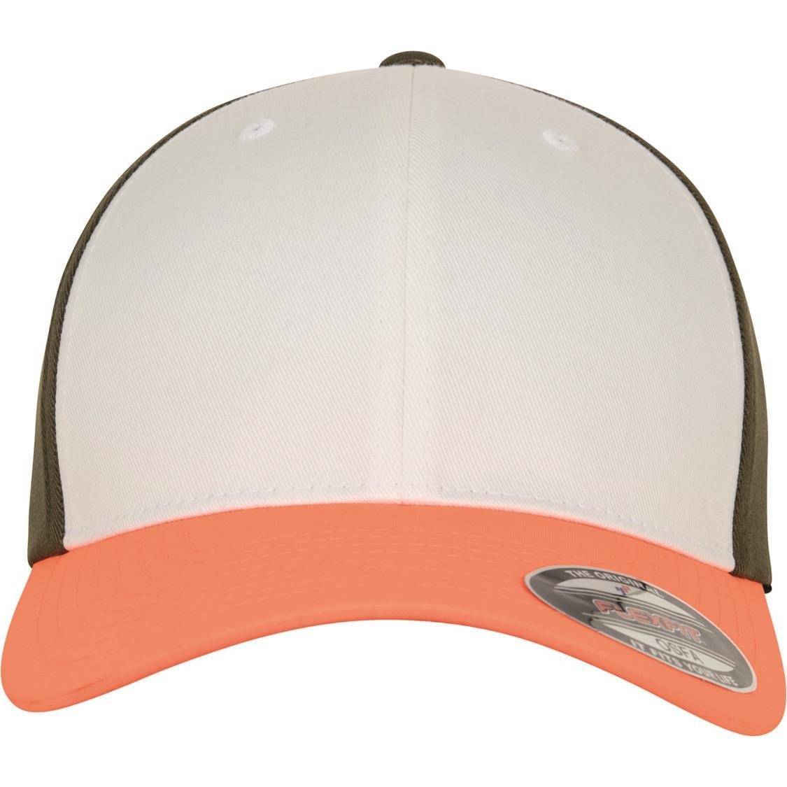 Trójkolorowa czapka z wyprofilowanym daszkiem