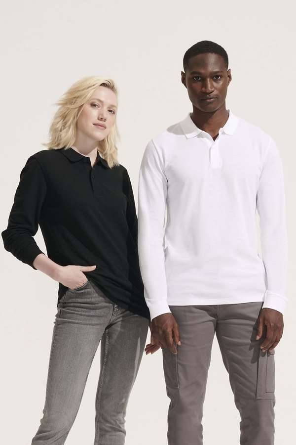 Unisex Long Sleeve Polo Shirt Planet