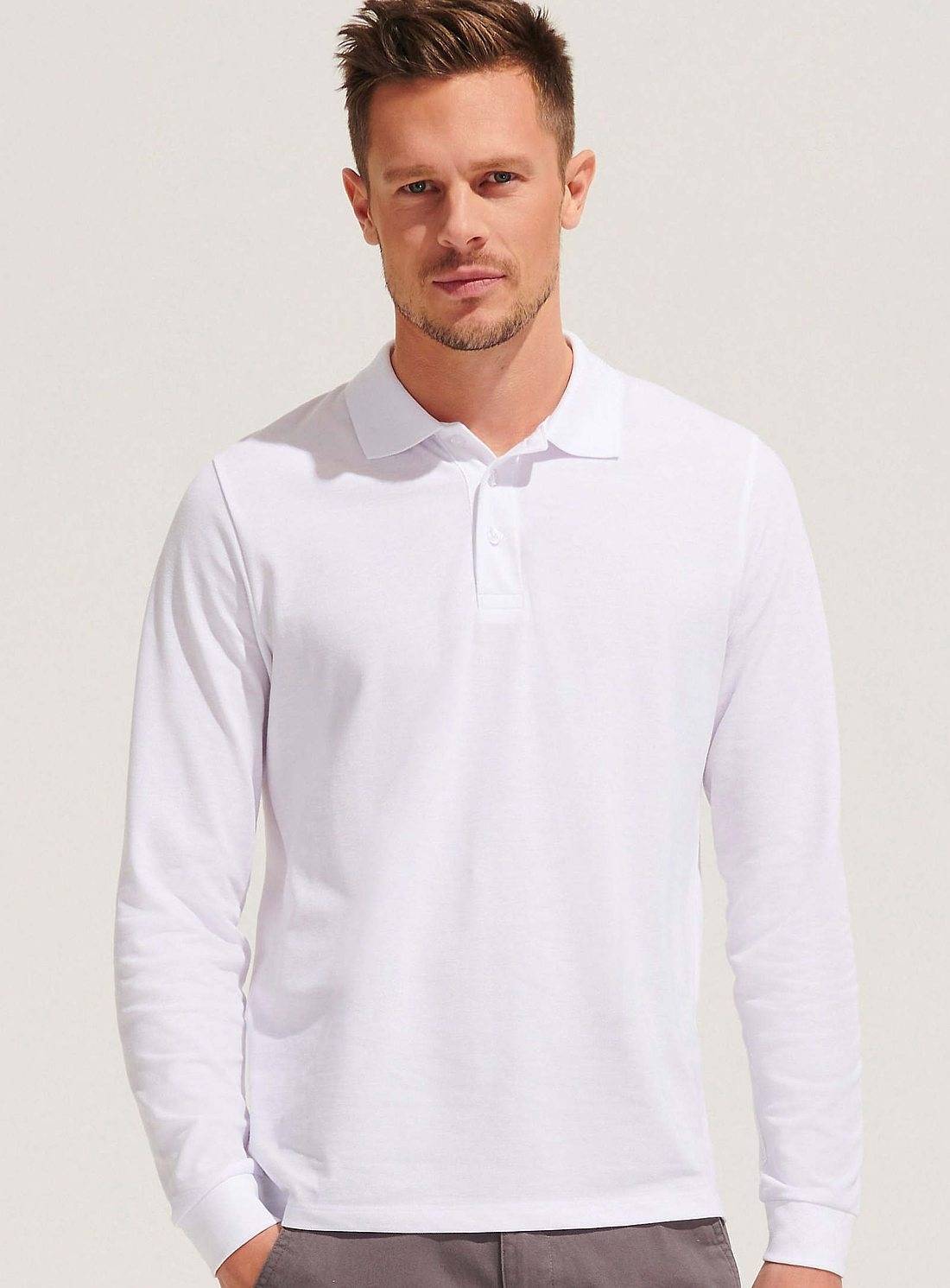 Unisex Long Sleeve Polycotton Polo Shirt