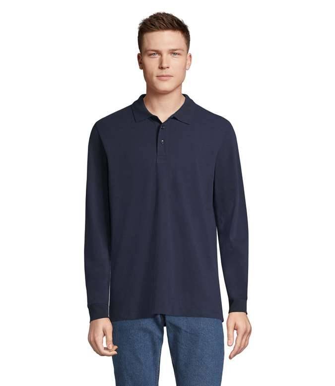 Unisex Long Sleeve Polycotton Polo Shirt