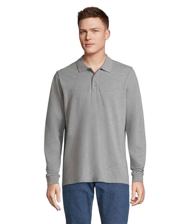 Unisex Long Sleeve Polycotton Polo Shirt