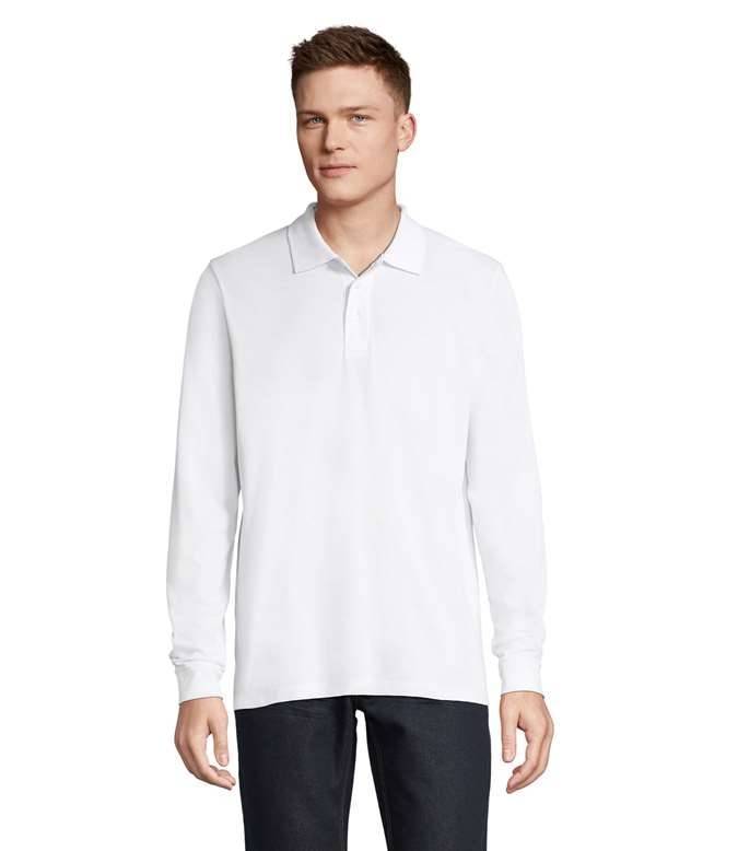 Unisex Long Sleeve Polycotton Polo Shirt