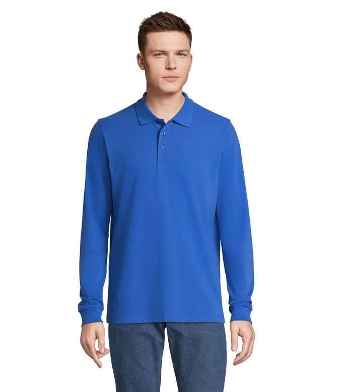 Unisex Long Sleeve Polycotton Polo Shirt