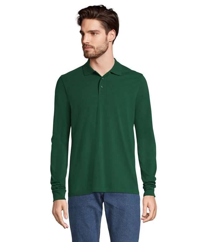 Unisex Long Sleeve Polycotton Polo Shirt