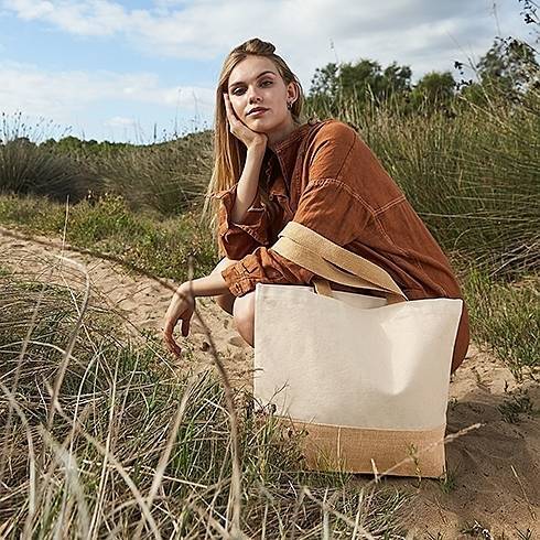 Uniwersalna torba z juty i bawełny