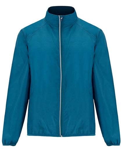 Wiatrówka męska z możliwością złożenia do kieszeni z odblaskowymi elementami na plecach