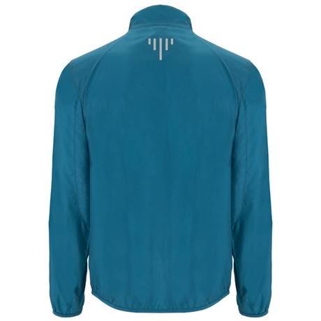 Wiatrówka męska z możliwością złożenia do kieszeni z odblaskowymi elementami na plecach