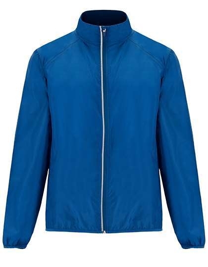 Wiatrówka męska z możliwością złożenia do kieszeni z odblaskowymi elementami na plecach